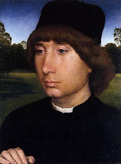 Hans Memling Portrait of a Young Man before a Landscape Germany oil painting art